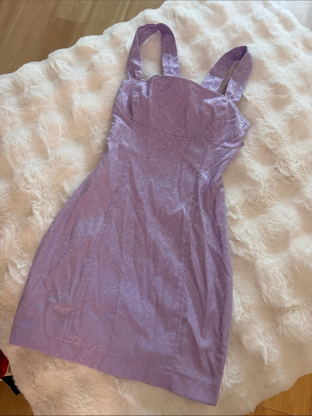 Lucy in the Sky Lavender Jacquard Mini Dress